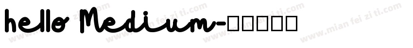 hello Medium字体转换